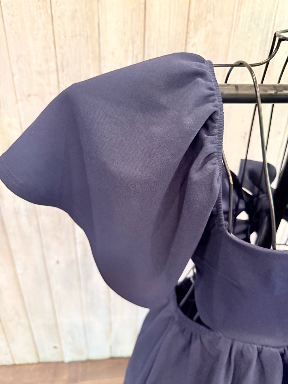 Altar’d State Navy Flowy Sleeve Square Neck Mini Dress - Picture 2 of 6